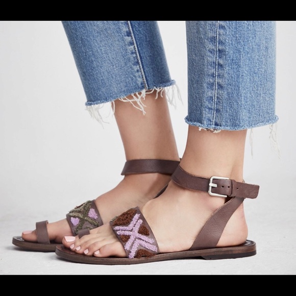 NWT Free People Torrence Leather Wrap Sandal✨ - Picture 4 of 5